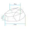 Lampa ogrodowa kamień DIAMOND M LED RGBW 16 kolorów 43 cm ES-ST014 Step into Design