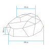 Lampa ogrodowa kamień DIAMOND L LED RGBW 16 kolorów 60 cm ES-ST015 Step into Design