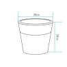 Lampa ogrodowa donica FLOWER POT S LED RGBW 16 kolorów 29 cm ES-FL021 Step into Design