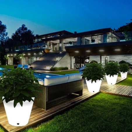 Lampa ogrodowa donica FLOWER POT M LED RGBW 16 kolorów 40 cm ES-FL022 Step into Design