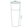 Lampa ogrodowa donica FLOWER POT XL LED RGBW 16 kolorów 115 cm ES-FL024 Step into Design