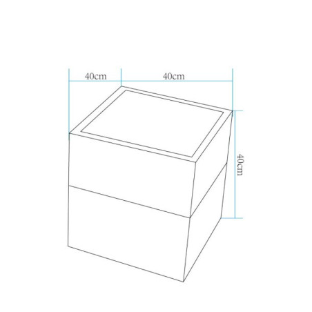 Lampa ogrodowa donica FLOWER CUBE LED RGBW 16 kolorów 40 cm ES-FL008 Step into Design