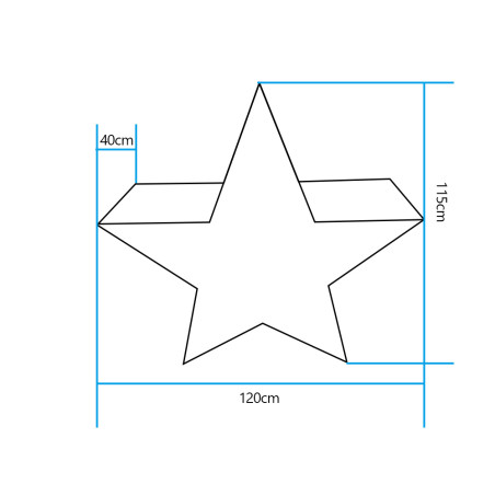 Lampa ogrodowa dekoracyjna gwiazda STAR XL LED RGBW 16 kolorów 120 cm ES-CR014 Step into Design