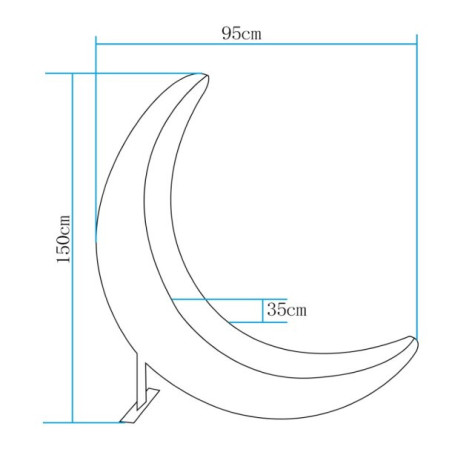 Lampa ogrodowa dekoracyjna księżyc MOON XL LED RGBW 16 kolorów 150 cm ES-DC078 Step into Design