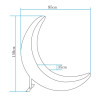 Lampa ogrodowa dekoracyjna księżyc MOON XL LED RGBW 16 kolorów 150 cm ES-DC078 Step into Design