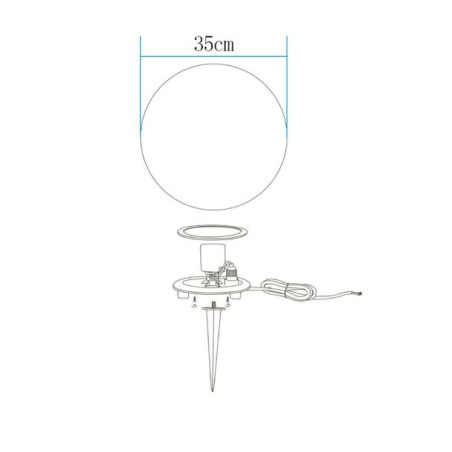 Lampa ogrodowa kula BALL S biała 35 cm ES-B035 Step into Design
