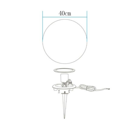 Lampa ogrodowa kula BALL M biała 40 cm ES-B040 Step into Design