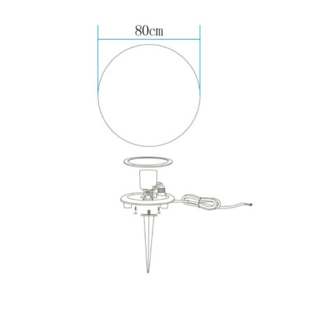 Lampa ogrodowa kula BALL XL biała 80 cm ES-B080 Step into Design
