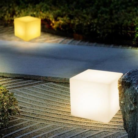 Lampa ogrodowa kostka CUBIC LED M RGBW 16 kolorów 35 cm ES-C3535 Step into Design