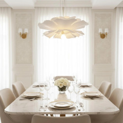Lampa wisząca PEONY biała 50 cm - nowoczesna lampa sufitowa do salonu ST-8879P white Step into Design