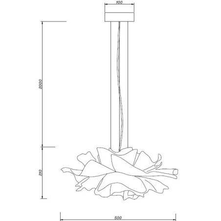 Lampa wisząca PEONY biała 50 cm - nowoczesna lampa sufitowa do salonu ST-8879P white Step into Design