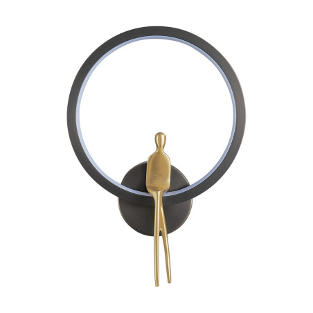 Lampa ścienna AMICI RING LED czarno złota 27 cm ST-B3607 black Step into Design