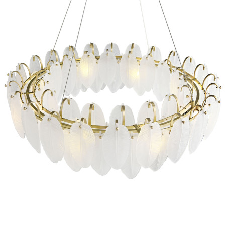 Lampa wisząca PIUMA mosiądz biała 80 cm ST-6289-8 Step into Design