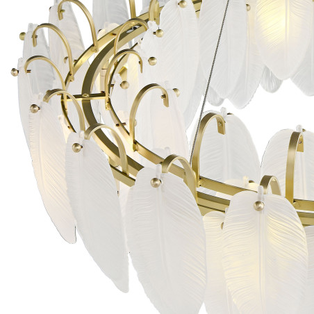 Lampa wisząca PIUMA mosiądz biała 80 cm ST-6289-8 Step into Design