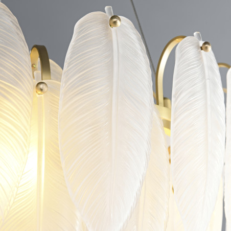 Lampa wisząca PIUMA mosiądz biała 80 cm ST-6289-8 Step into Design