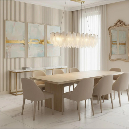 Lampa wisząca PIUMA LONG 100 cm – biała, oprawa sufitowa ST-6289-10C Step into Design