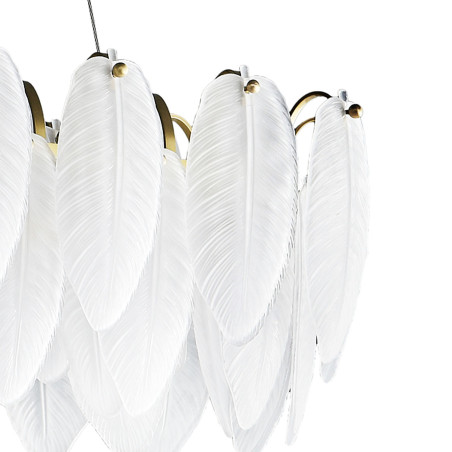 Lampa wisząca PIUMA LONG 100 cm – biała, oprawa sufitowa ST-6289-10C Step into Design