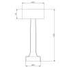 Lampa stołowa TAVOLO A LED dotykowa srebrna 21 cm ST-8127T/A SILVER Step into Design