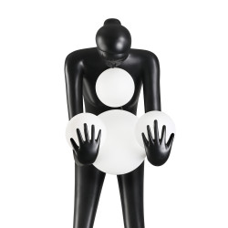 Lampa podłogowa WOMAN-2 BLACK czarna 190 cm DN433-F black Step into Design
