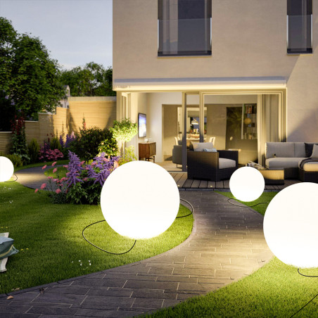 Lampa ogrodowa kula BALL 50 biała 50 cm ES-B050 Step into Design