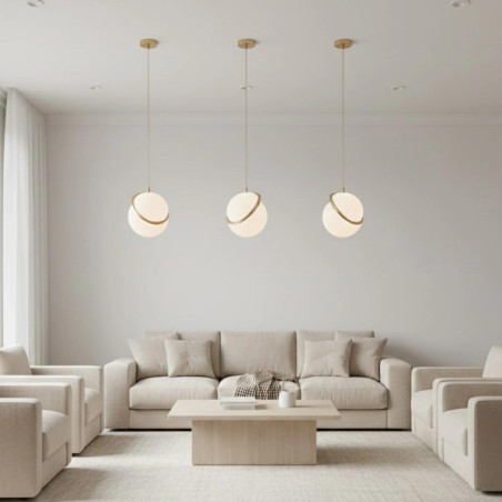 Lampa wisząca ORBITA biało-złota 20 cm - nowoczesny design DP0067-200 Step into Design