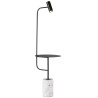 Lampa podłogowa ze stolikiem VINCENT czarna 146 cm ST-7027F black Step into Design