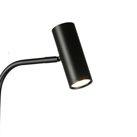 Lampa podłogowa ze stolikiem VINCENT czarna 146 cm ST-7027F black Step into Design