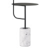 Lampa podłogowa ze stolikiem VINCENT czarna 146 cm ST-7027F black Step into Design