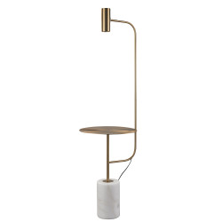 Lampa podłogowa ze stolikiem VINCENT złota 146 cm ST-7027F gold Step into Design