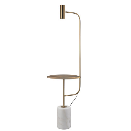 Lampa podłogowa ze stolikiem VINCENT złota 146 cm ST-7027F gold Step into Design