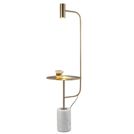 Lampa podłogowa ze stolikiem VINCENT złota 146 cm ST-7027F gold Step into Design