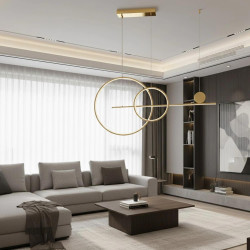 Lampa wisząca NEW AGE LED 120 cm - oprawa sufitowa złota MP0082-L120 gold Step into Design