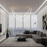Lampa wisząca SNAKE LED 300 cm - elastyczny przewód LED, 3000K, złote uchwyty MD1021-3 gold Step into Design