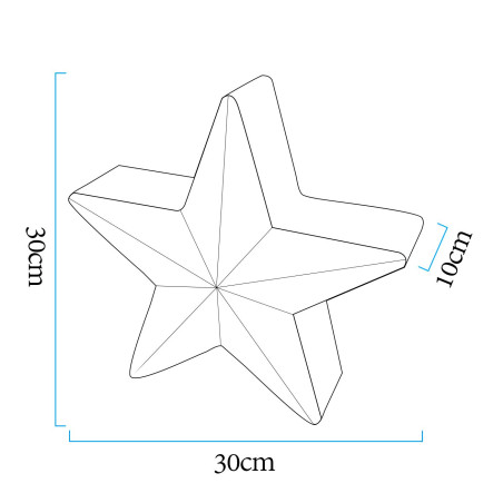 Lampa ogrodowa dekoracyjna gwiazda STAR LED RGBW 16 kolorów 30 cm ES-CR041 Step into Design