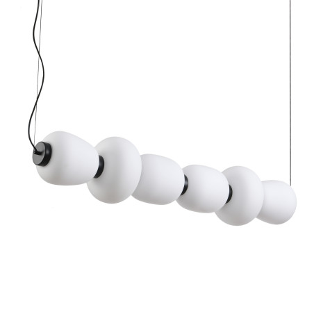 Lampa wisząca BRILLA-6 LED biało-czarna 125 cm ST-CP241210-6L BLACK WHITE Step into Design