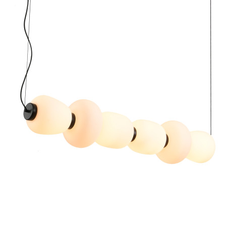 Lampa wisząca BRILLA-6 LED biało-czarna 125 cm ST-CP241210-6L BLACK WHITE Step into Design