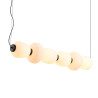 Lampa wisząca BRILLA-6 LED biało-czarna 125 cm ST-CP241210-6L BLACK WHITE Step into Design