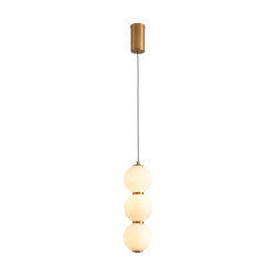 Lampa wisząca PERLA LED białe kule 12 cm ST-CP231222-3L gold Step into Design