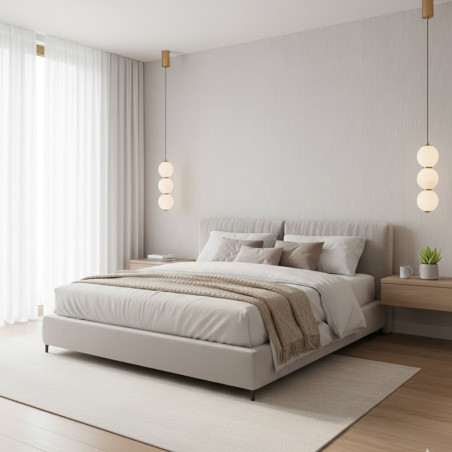 Lampa wisząca PERLA LED białe kule 12 cm ST-CP231222-3L gold Step into Design