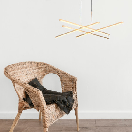 Lampa wisząca CRISS CROSS LED złota 78 cm ST-MD240406-4 gold Step into Design