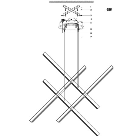 Lampa wisząca CRISS CROSS LED złota 78 cm ST-MD240406-4 gold Step into Design