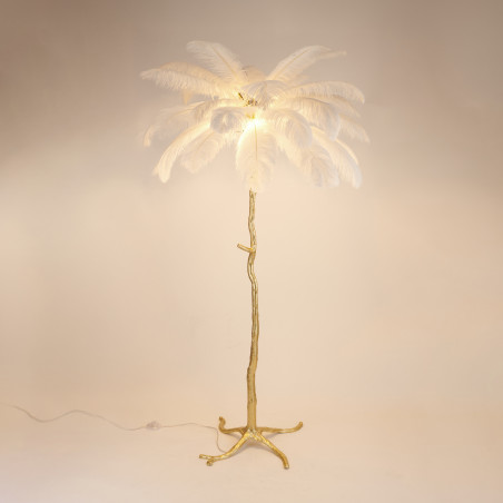 Lampa podłogowa EMU pióra białe 170 cm ST-DN127-F white Step into Design