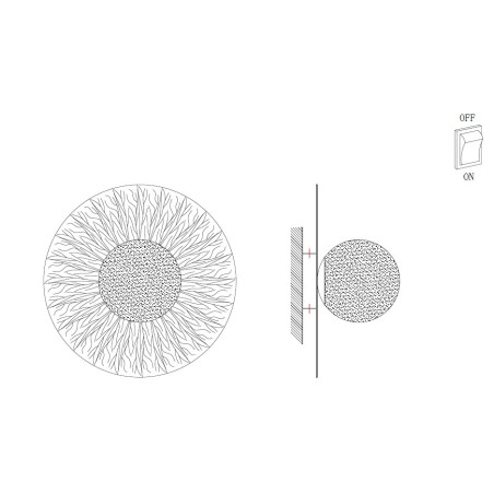 Lampa ścienna SUN M złota 35 cm ST-FB230946-D35 Step into Design