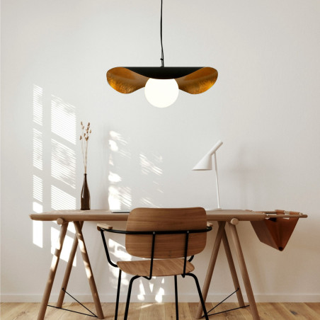 Lampa wisząca ENZO czarno złota kula 40 cm ST-F22020601-D40 black Step into Design