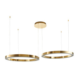 Lampa wisząca CIRCLE 60+80 LED złoty połysk na 1 podsufitce DN924-60+80 gold Step into Design