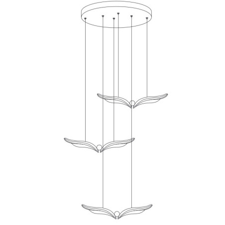 Lampa wisząca GUFO 3 LED różowe złoto 36 cm ST-DL8506 Step into Design