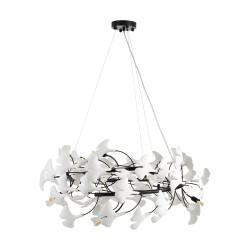 Lampa wisząca BOTANIKA czarno biała 80 cm XY080P-80 black Step into Design