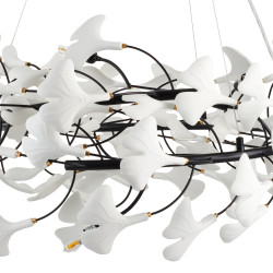Lampa wisząca BOTANIKA czarno biała 150 cm XY080P-150 black Step into Design