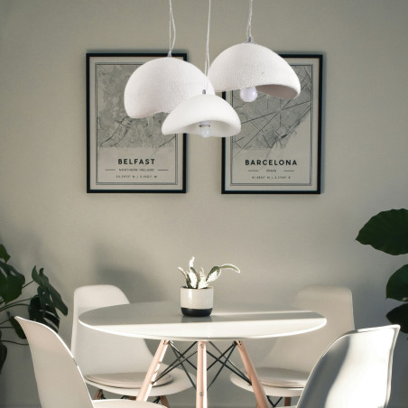 Lampa wisząca STONE biała 80 cm DN426-800 Step into Design