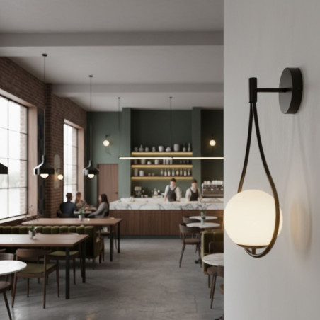 Lampa ścienna DROP biało złota 45 cm ST-F079 black Step into Design
